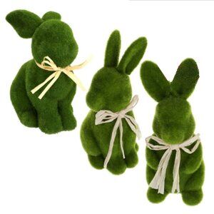 Green Flocked Bunny